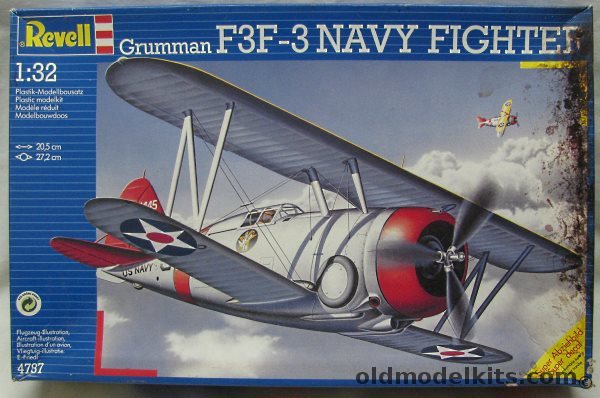 Revell 1/32 Navy Grumman F3F-3 - (F3F3) VF-5 USS Yorktown 1938 / US Marines VMF-2 - (Ex-Monogram) - Germany Issue, 4787 plastic model kit